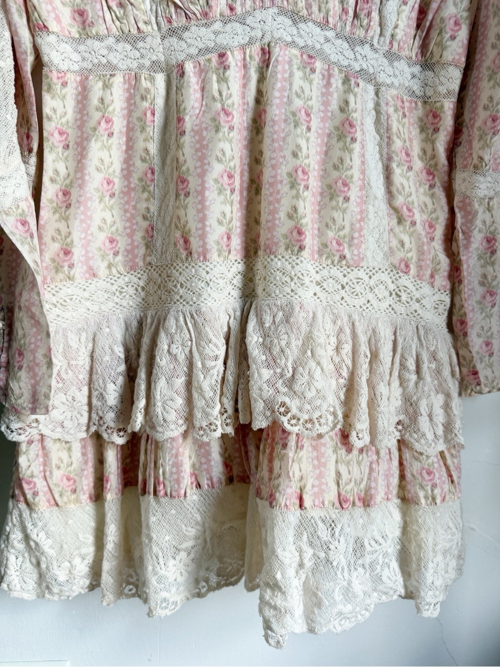 LoveShackFancy Pirelle Mini Dress in Frosted Petal Pink - Picture 3 of 15